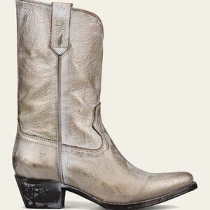 Frye LEATHER  Sacha Mid Pull On Boho Calf High Boot light Gold $348 Retail